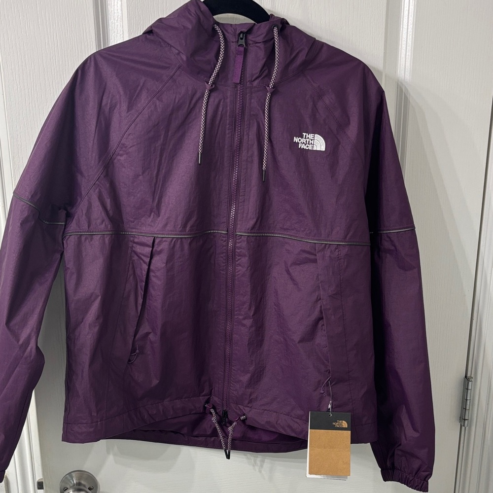 The North Face women’s Deep Purple Windbreaker Rainproof Dry vent Jacket NWT